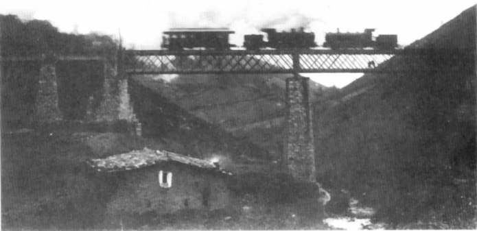 Imagen antigua del puente de Auzokalte